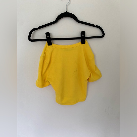 Kids neon yellow cropped top - Picture 2 of 3